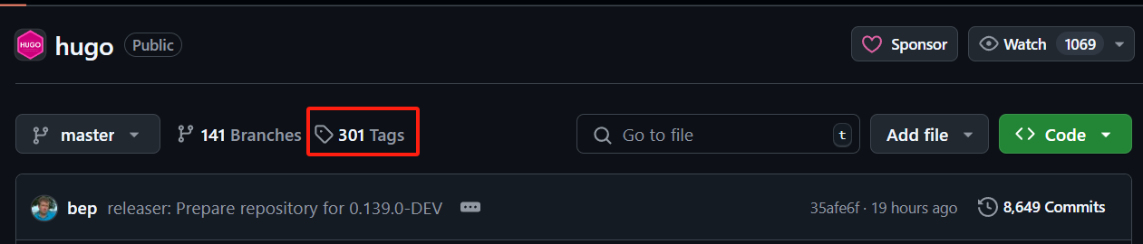 GitHub-Hugo-Tags