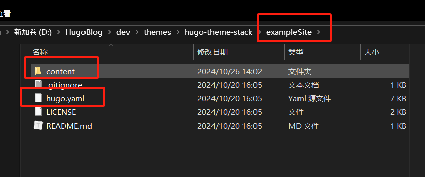 content and yaml