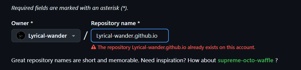 repository name should be suername.github.io